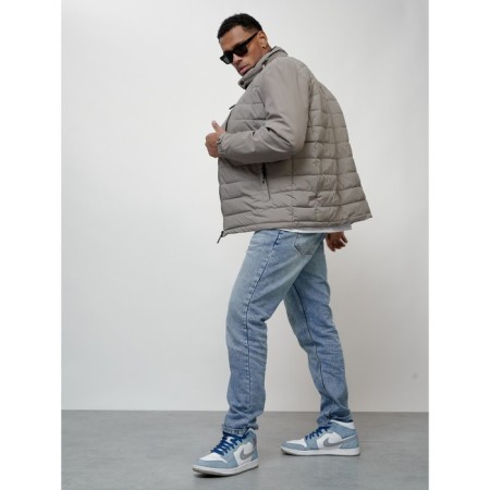 Male spring jacket, size 48, gray color-11