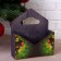 Wooden Kashpo "envelope, New Year No. 2", wooden pen, black, 20.5 × 18 × 6 cm