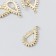 Decor for creativity metal, rhinestones "drop" gold 1.6x2.7 cm