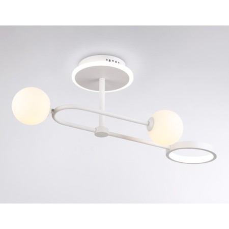 LED ceiling LED with a change of lamp and control panel Ambrella Light, Linetech, FL666221, G9, 29 W, 2175LUM, 3000-6400K, white, white matte color-1