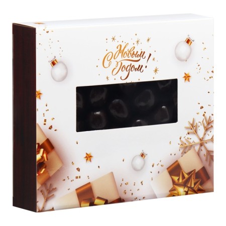 New Year. Chocolate dragee "Arachis in chocolate", Golden New Year, 100 g-1
