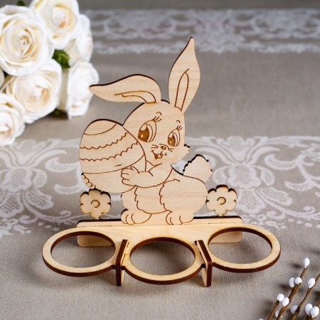 Top for 3 eggs "Rabbit", 15.0x7.0x14.5 cm
