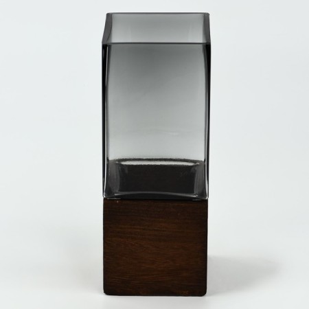 Forest Vase "Forest" made of gray glass 20.5 × 8 × 8 cm-1