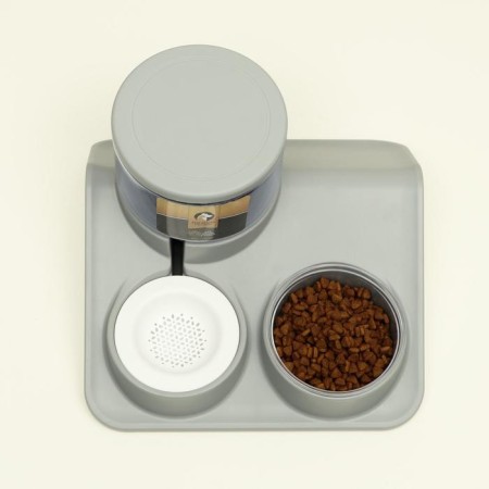 Complex for feeding with an auto-laid and removable bowl, white-gray-4