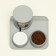 Complex for feeding with an auto-laid and removable bowl, white-gray