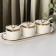 A set of ceramic cans with spoons on the “Watercolor” stand, 3 items: 220 ml, white color