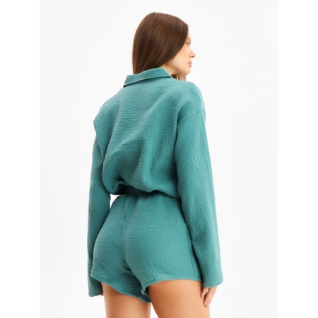 Комплект женский (рубашка, шорты) KAFTAN Basic р. 40-42 зеленый-2