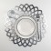Serving napkin on the table "Demi", d = 37 cm, silver color