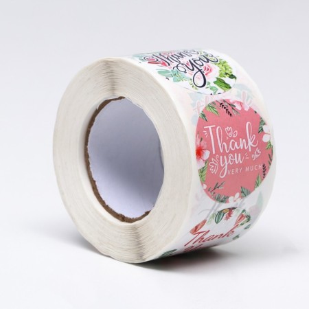 Stickers in the roll "Love", 500 pcs, 3.8 x 3.8 cm-2
