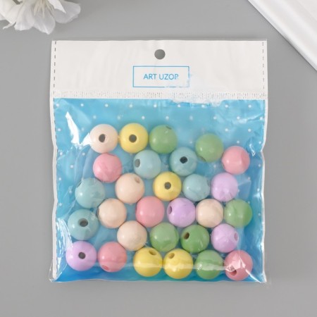 Beads for creativity tree "Balls. Summer colors" set 30 pcs d = 1.6 cm-3