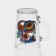 New Year's glass coffee mug "Flowers and snakes", 300 ml, mix