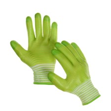 Garden, nylon gloves, with pvc pouring, size 9, Greengo