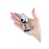 Anal plug Metal by Toyfa, metal, silver, with an emerald color crystal, 9.5 cm, d 4 cm