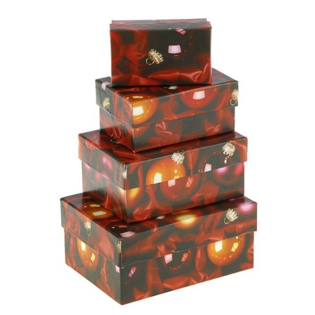 Set of boxes 4V1 "Red Balls" 15 x 11 x 7 - 9 x 5 x 4 cm
