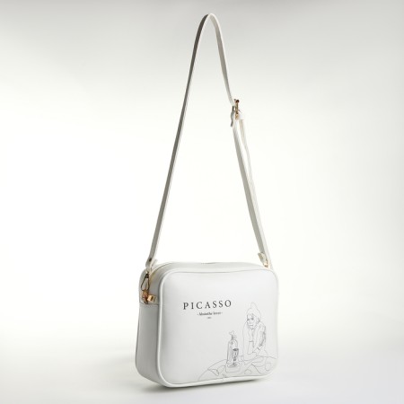 Women's bag over the shoulder Textura, small, white color-3