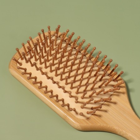 Massage comb 8*23.5 ± 1cm tree (bamboo)/rubber brown suspension/package QF-2