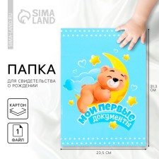 The folder for the birth certificate 