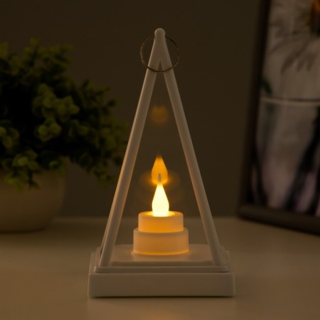 Night Pyramid 2xaa white 9.5x9.5x17 cm Risalux-2