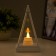 Night Pyramid 2xaa white 9.5x9.5x17 cm Risalux
