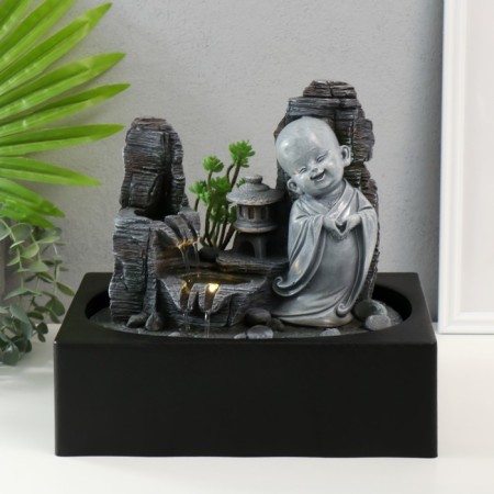 The desktop fountain from the network, the backlight "Little Hoste in the Stone City" 29x21x27 cm-6
