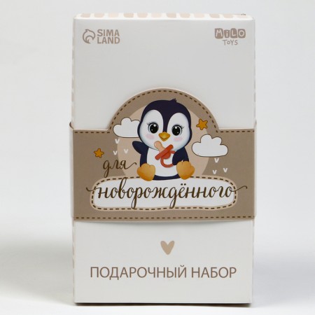 Set gift: soft toy+holder for dummy "Penguin"-7