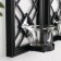 Climber Plastic, glass for 1 candle "Mirror rhombuses" NR 2 pcs D-4 cm black 8x12x30.5 cm 90688