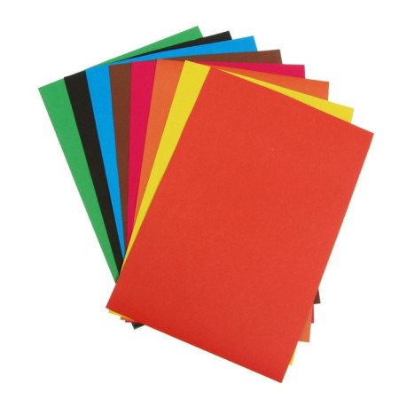 Cardboard of color A4, 8 sheets, 8 colors, calligrata, non -moped, in the folder-1