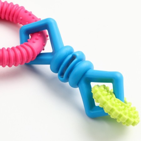 Chewing toy "Always together!", TPR, 18.5 cm, circle/candy/gear-3