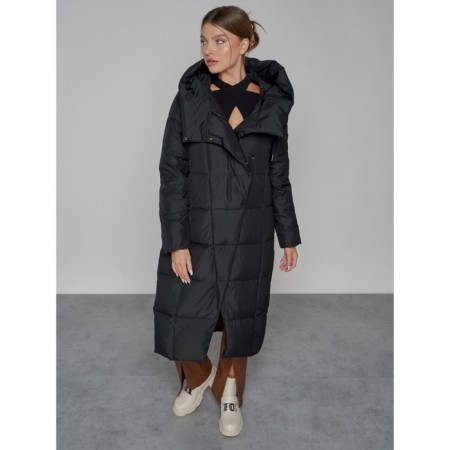 Coat insulated winter female, size 46, black color-9