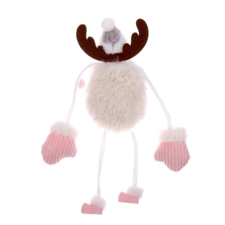 Soft toy "New Year", 22 cm, white color, species mix-1