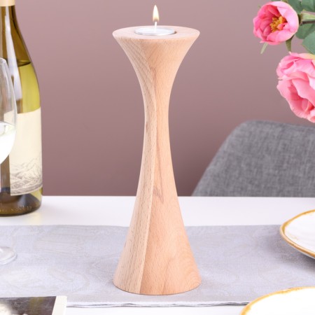 Candlestick, model No. 3, 9 x 25 cm, beech