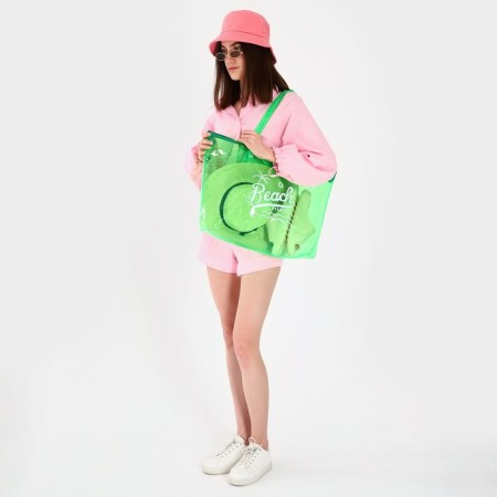 Bag Women's Beach Beach Please, 50x35x11 cm, green color-1