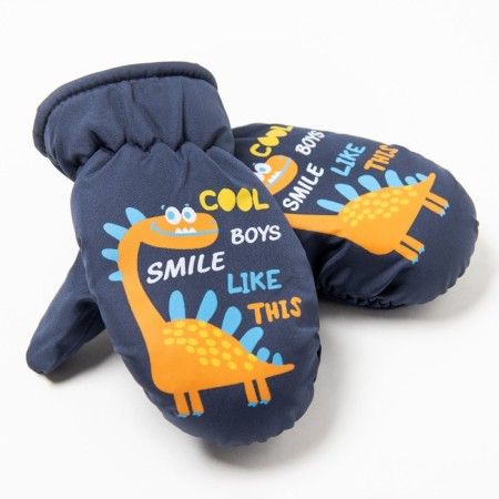 Baby mittens, dark blue color, size 16 (8-10 years)