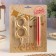 Set a candle for a cake digit 8 giant, gold, with a fountain, 9.5 cm