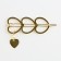 Hair clip mold "love", 6 x 2 s