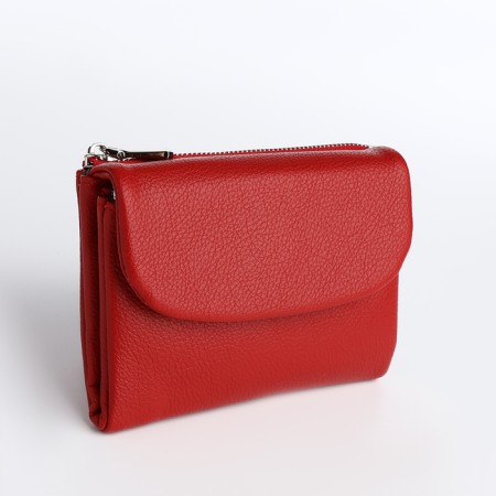 Women's wallet on magnet, red color