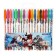 A set of gel pens, 18 colors, metallic, a body with a pattern, in a blister on a button