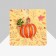 Brooch "Pumpkin" with a leaf, colored in gold