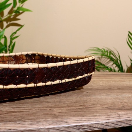 Decor "Tropics" rattan, coconut 26x26x7 cm-3