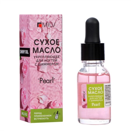 Dry strengthening nail oil with MILV shimmer, 15 ml