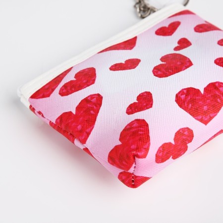 Women's wallet with lightning, white/pink/red color-1