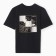 Female T-shirt, black color, ONE SIZE (42-46)