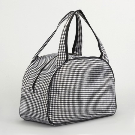 Road bag on a zipper, a suitcase holder, black/white color
