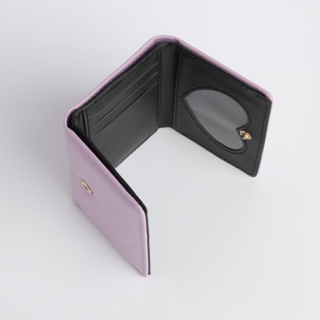 Kid wallet on the button, lilac color-3