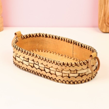 Sukharnitsa "Whole Wicker", 21 × 12 × 5 cm, birch bark-2