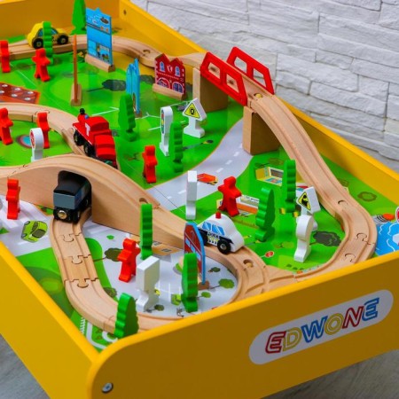 Railway, 90 elements, a table in the kit, in assembled. form: 100 × 55 × 40 cm-2