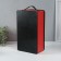 Casket wood, leatherette for 2 bottles "pleasure" black-red 1 object 12x21x36 cm