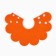 Soft collar for animals Fetire, orange cent, size S