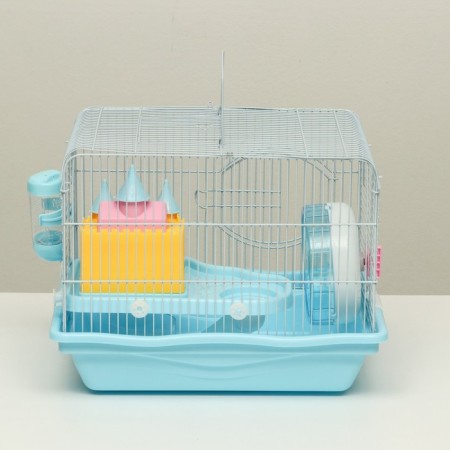 A cage for rodents "Pigzon", equipped with a lock, 37 x 27 x 30 cm, blue-8