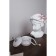Polystone souvenir "Baby with lily in her hair and butterfly" White 23x17x7 cm